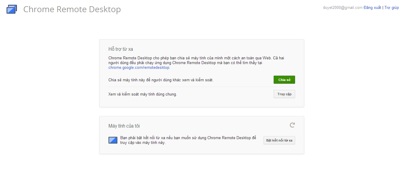 Điều khiển máy tính từ xa trên Android với Chrome Remote Desktop